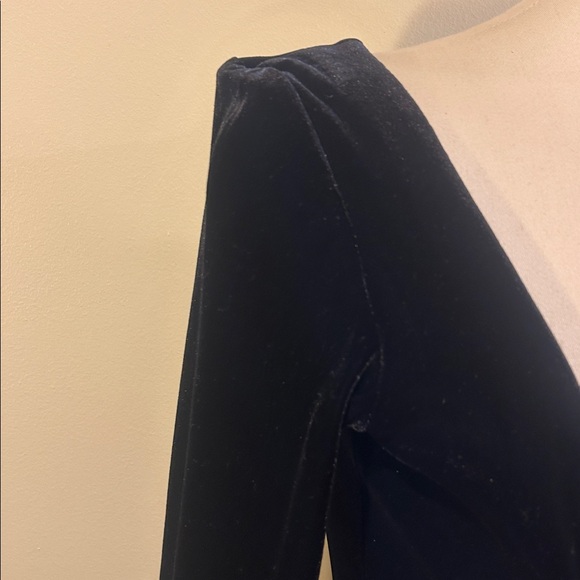 Tadashi Long Black Velvet Dress - Picture 4 of 10